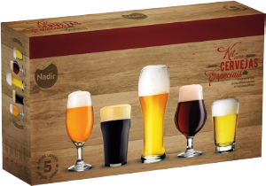 Conjunto De Copos Para Cervejas Especiais 5 Peças Nadir Ref 8510