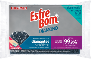 Esponja Esfrebom Diamond C/Íons De Prata Bettanin Ref Bt448