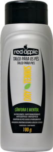 Talco P/ Os Pés Red Apple Dry Tennis Cânfora E Mentol Antitranspirante S/ Álcool Antisséptico 100g