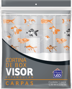 Cortina Box Vinil Visor Retangular (1,35x2,00m) Carpas Plast Leo Ref 620-T