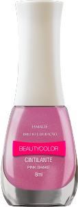 Esmalte Beauty Color Blister Cintilante Pink Shake 8ml