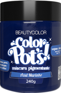 Máscara Pigmentante Beauty Color Pot´S Vegano Azul Marinho 240g