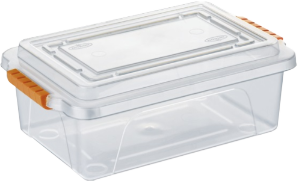 Caixa Organizadora Nitronbox C/Travas 6l (C37x L22,8x A13cm) Transparente Nitron Ref 109