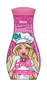 Shampoo Ricca Barbie Chef P/ Todos Os Tipos De Cabelo Fragrância De Baunilha 250ml