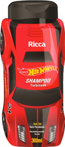 Shampoo Ricca Hot Wheels Turbinado S/ Sal S/ Parabenos Infantil 300ml