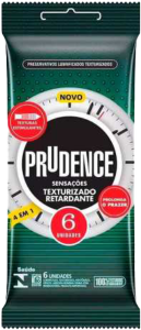 Preservativo Prudence Texturizado Retardante 6 Unidades