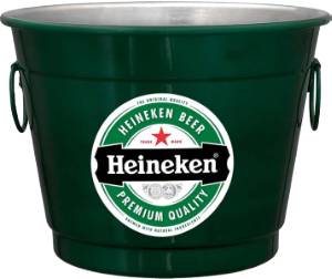 Balde Para Gelo Heineken Alumínio 6l Verde Redar Ref 580