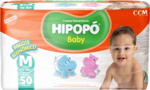 Fralda Hipopó Baby Pacote Econômico M 50 Unidades