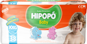 Fralda Hipopó Baby Pacote Econômico Xxg 38 Unidades