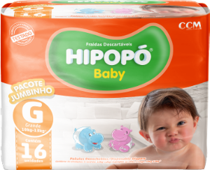 Fralda Hipopó Baby Jumbinho G 16 Unidades