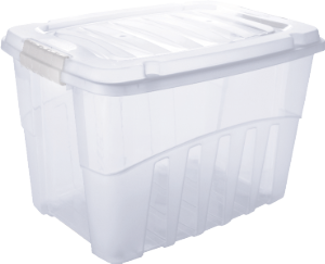 Caixa Organizadora Gran Box Alta Mix 19l (C40,5x L29x A24,5cm) Translúcida Plasútil Ref 12915